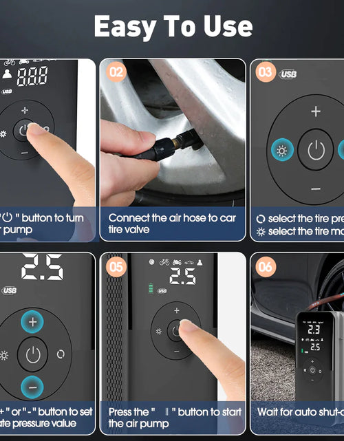 Load image into Gallery viewer, Portable Electric Tire Inflator
